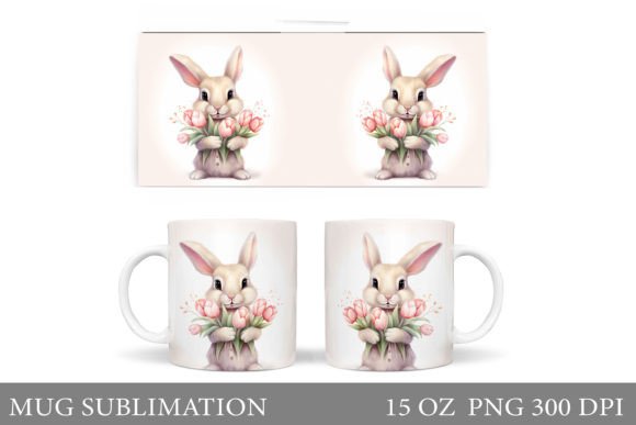 Download Cute Bunny Mug. Bunny Spring Mug Design - Premium Resources